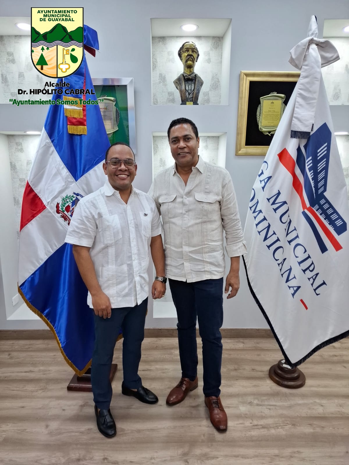 En el día de hoy, junto al presidente de la Liga Municipal Dominicana, Víctor D’Aza