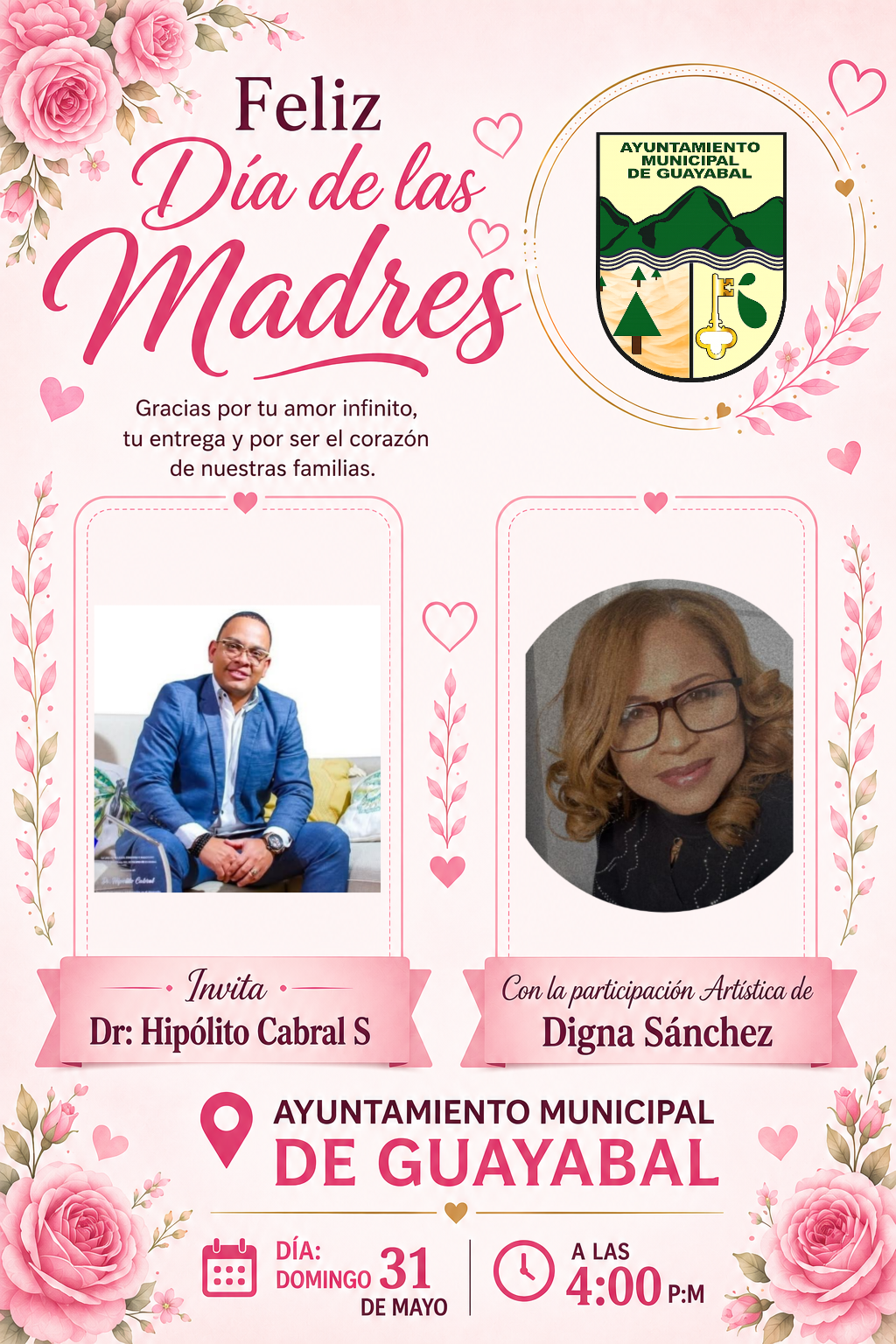 El Ayuntamiento Municipal te invita a celebrar a mamá