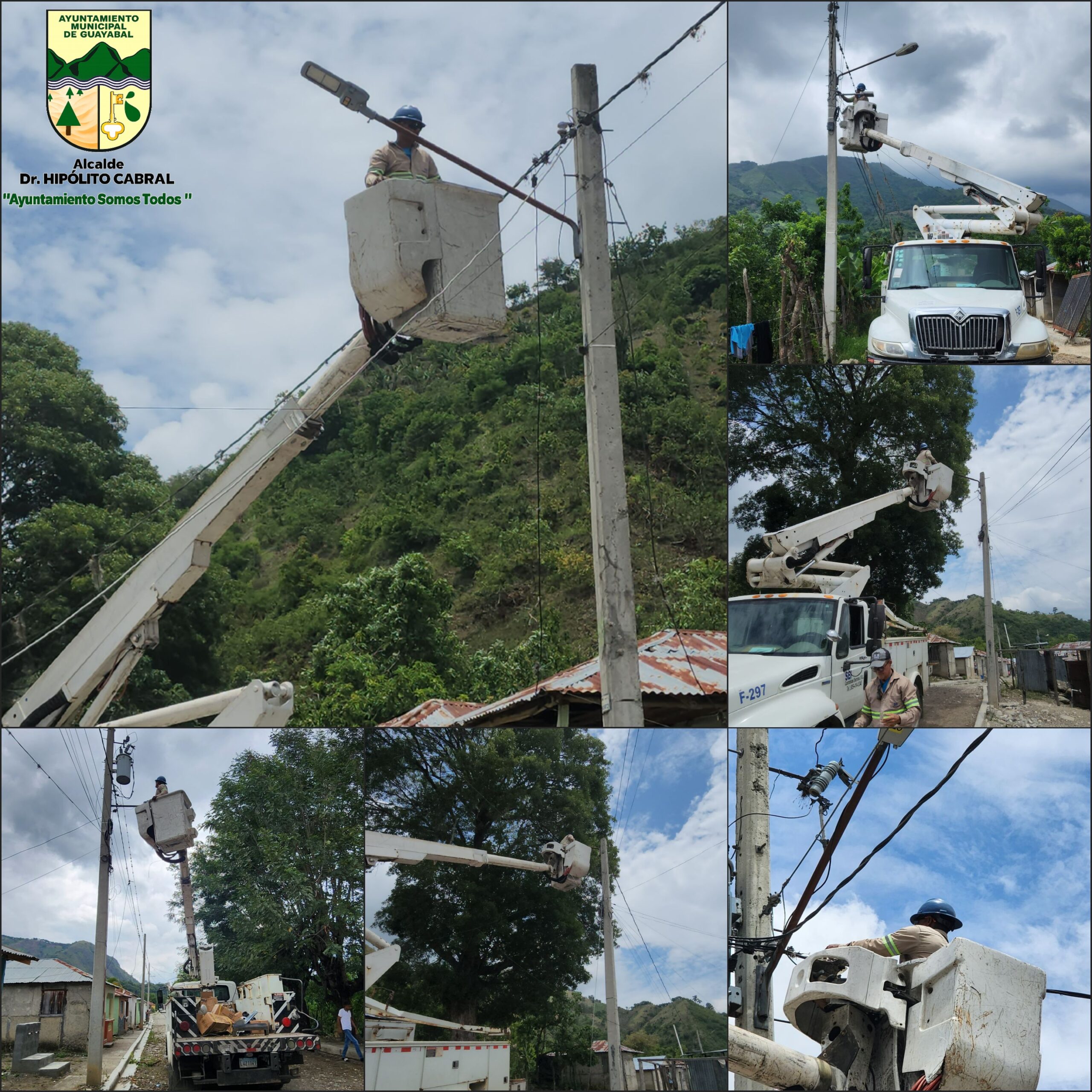 Instalación de Lámparas en las Comunidades de Las Guama y Arroyo Corozo